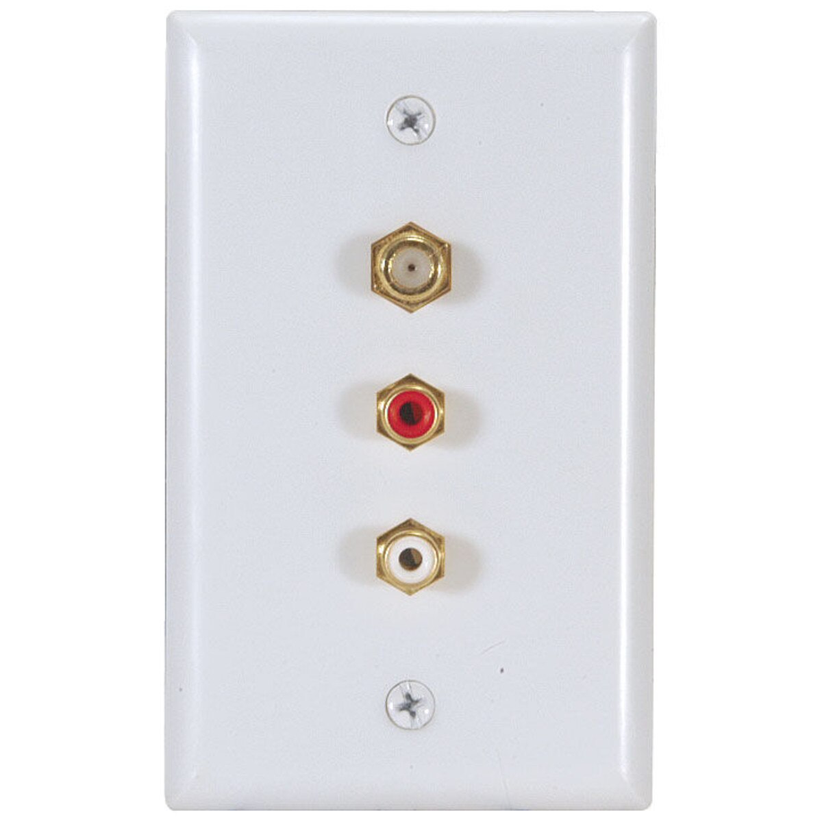 RCA Wall Plate with F Connector & 2 RCA Jacks